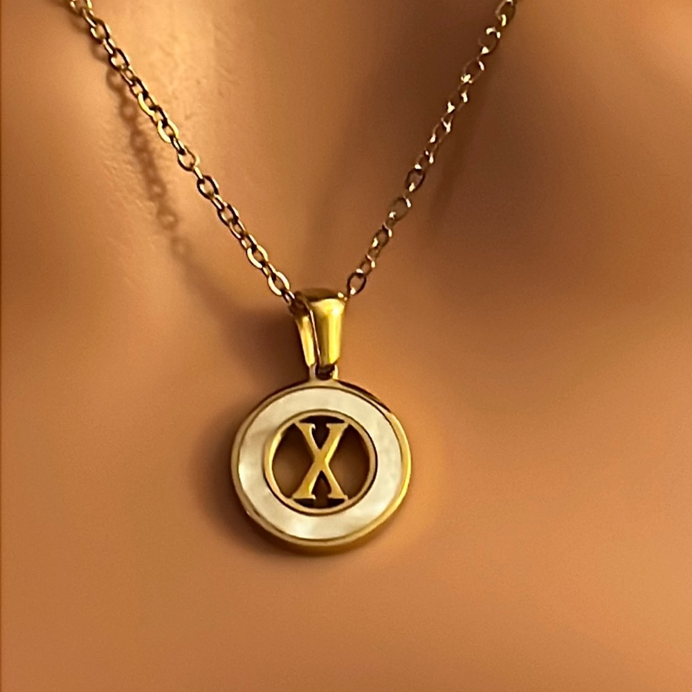 X Letter Necklace